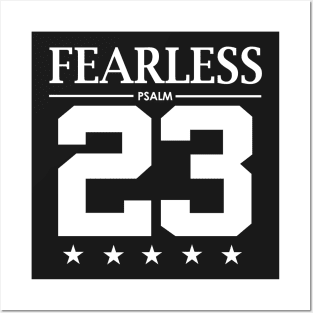 Fearless Psalm 23 Bible Scripture Verse Christian Posters and Art